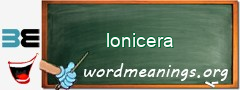 WordMeaning blackboard for lonicera